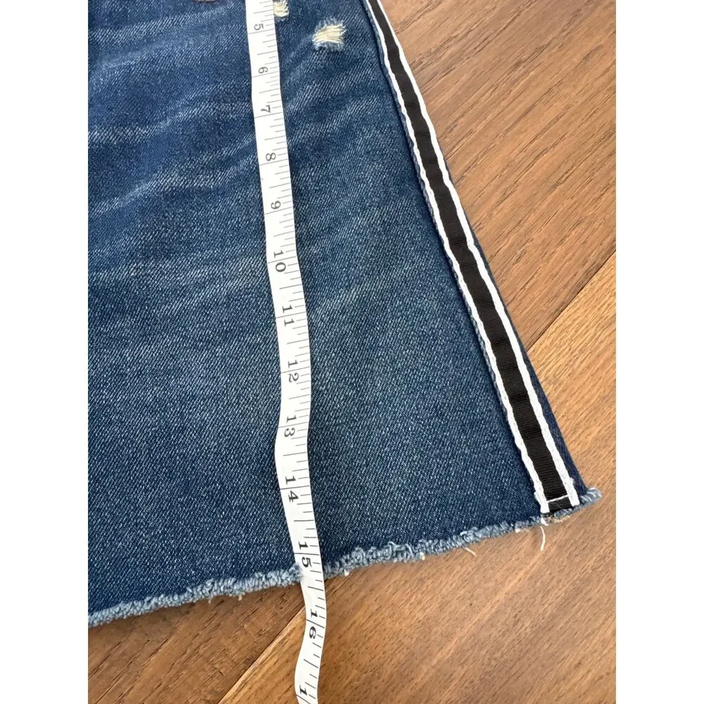 Abercrombie & Fitch Zoe Natural Rise Vintage A-Line Skirt Dark Wash Sz 26 US 2
